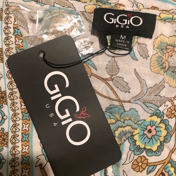 GiGio Boho Floral Print Ruffle Maxi Dress In Mint Mix. NWT! Sz M & L - Picture 8 of 13